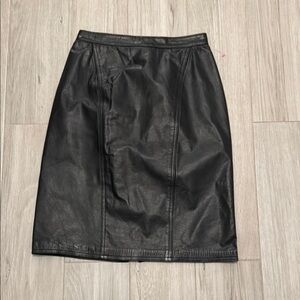 Genuine Leather Pencil Skirt